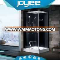 J-WLT1108 mini black aluminium sliding steam shower cabin enclosure jinna shower box