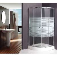 White painted shower enclosure shower room shower cubicle with polished frame