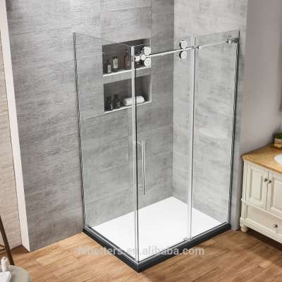 Sliding Black Compact Free Standing Shower Cabin