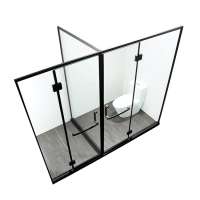 Portable Tempered Glass Steam Shower Room With Opening Door Enclosure Corner Square Bathroom Shower Cabins for 2 Person Shower