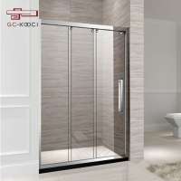 Simple Prefab Bathroom 8mm enclosed glass shower Sliding shower room