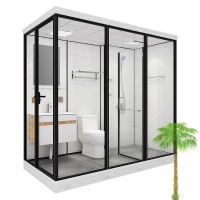 YL892-g High quality modern look marble film unit shower room with toilet